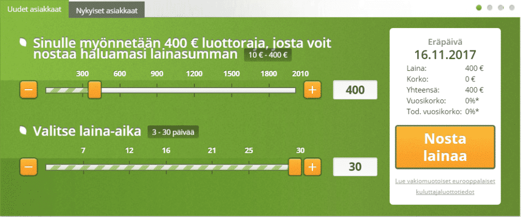 Hae Vivukselta pikalaina heti tilille